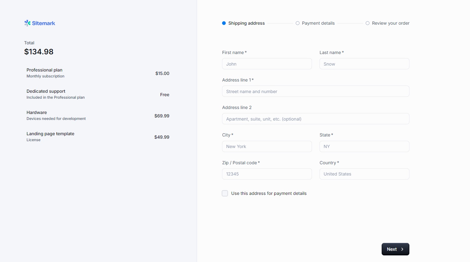 Payment Component